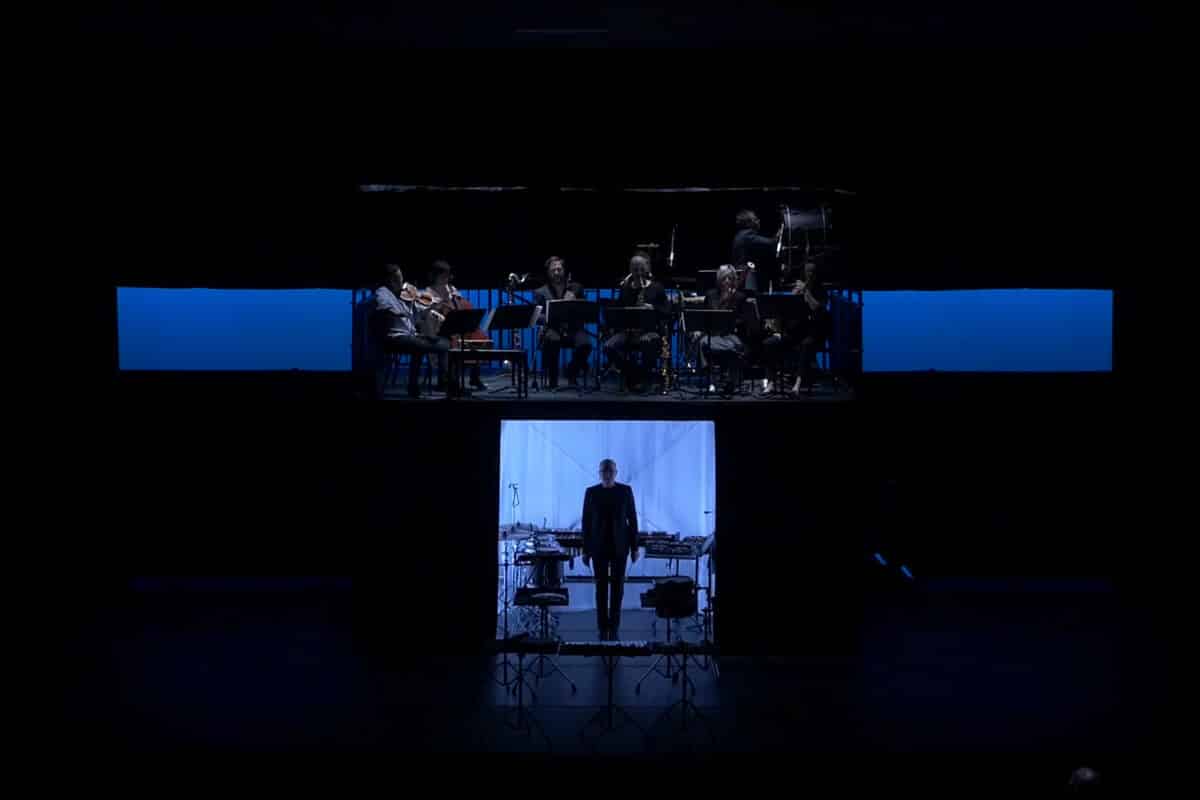 A performance of Lewis' Soundlines by the International Contemporary Ensemble at NYU's Skirball Center in 2019.