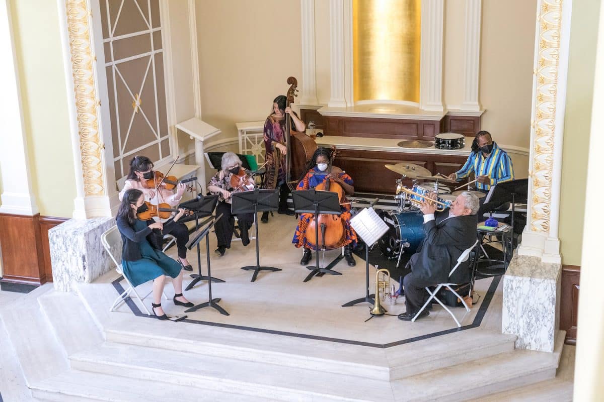 The Bronx Arts Ensemble collaborates with contemporary musicians and composers, such as Ray Vega / photo courtesy of Bronx Arts Ensemble