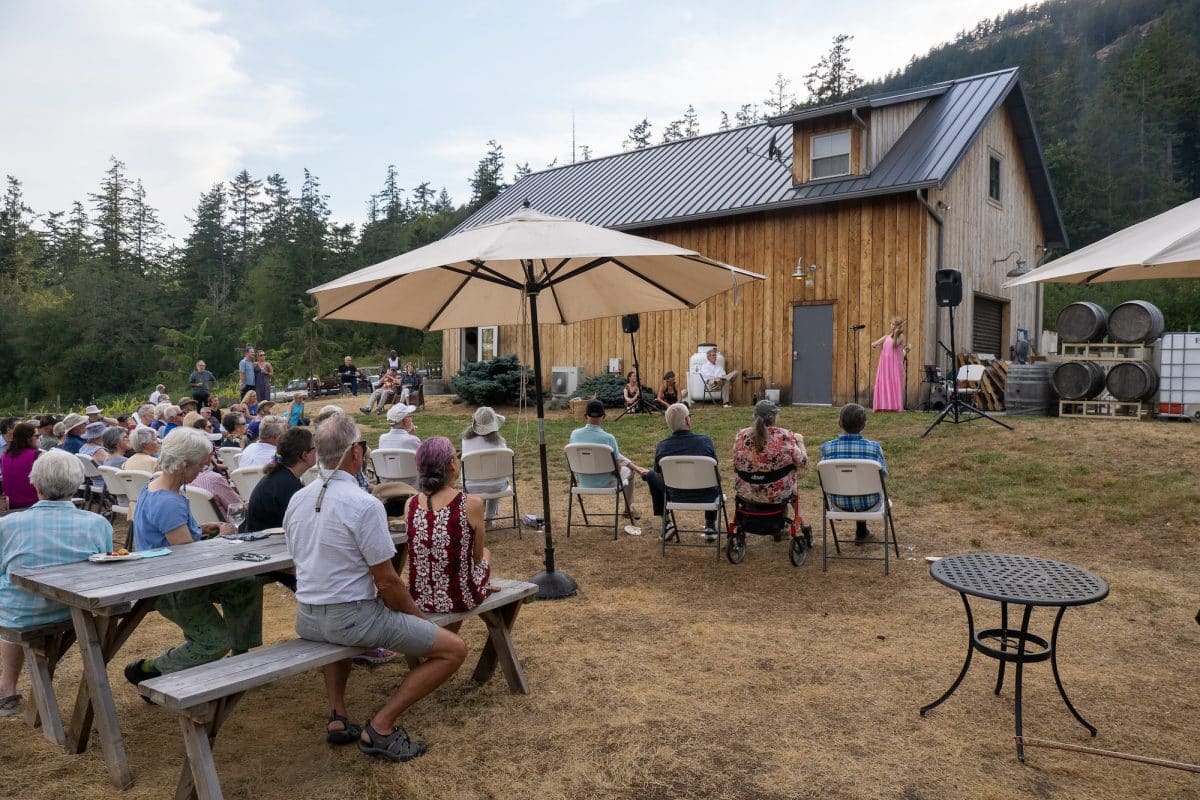 An outdoor concert at Orcas Island Chamber Music Festival held on a small island off the coast of Washington state. | Photo: Barry Carlton